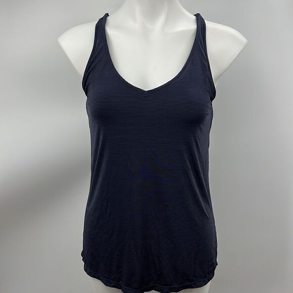 Athleta crisscross draped back sports tank in navy/black - Picture 2 of 7